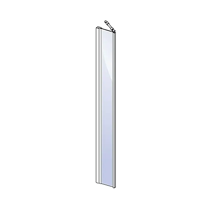 Camargue Vario Duschwand-Seitenteil S17 - B x H: 20 x 191,5 cm, Beschichtet, Silber - Produktabbildung einer Duschdichtung mit innovativem Wasserabweiser für eine saubere und trockene Duschumgebung.