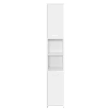 Badezimmerschrank Weiß 30x190x30 cm aus MDF