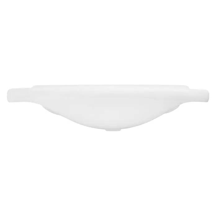 LuxeBath Waschbecken aus Keramik Weiß 86x21,5x51,5 cm Einbauwaschtisch -  - Weißes Keramikwaschbecken mit geschwungener Schale und zwei seitlichen Flanschen.