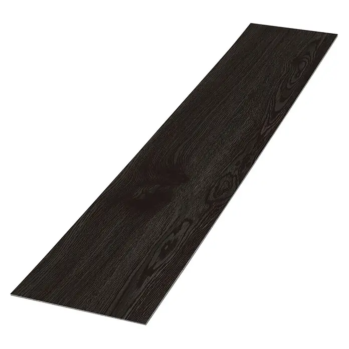 ML-Design Vinylboden 1 x Paket Klebevinylboden ( 16 Stück = 2,23 m² ) - Dunkelgrau, Landhausdiele, 915 x 153 x 2 mm - Dunkles Holzdekor-Bodenpaneel mit sichtbarer Maserung.