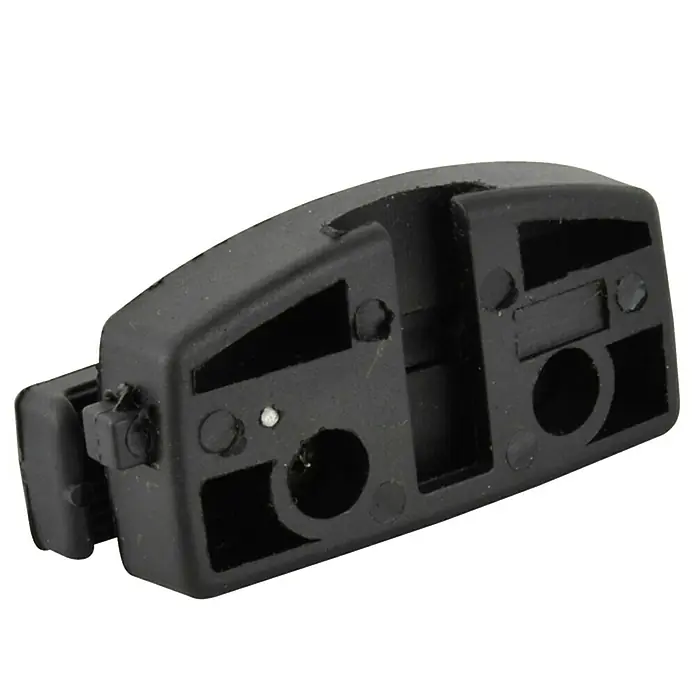 Fischer Fahrradschloss-Halter - Geeignet für: Fischer Fahrradschlösser, Satteluntergestell - Schwarzer Clip, vermutlich aus Kunststoff, zur Befestigung oder Verbindung von Bauteilen.