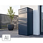 Metzler Paketbox BRFK BISPO (L x B x H: 36,6 x 49,6 x 112,3 cm, Anthrazit, Stahl, Paketfach) | BAUHAUS