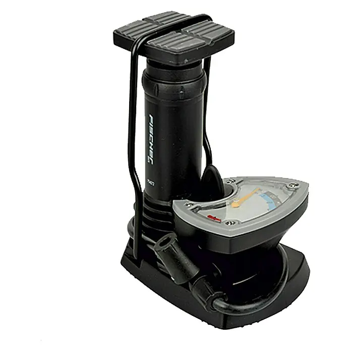 Fischer Fußpumpe Dream - Manometer, Geeignet für: Fahrräder - Schwarze Fahrradstandpumpe von Fischer, ideal zum Aufpumpen von Fahrradreifen mit Manometer zur Druckanzeige.