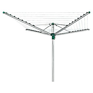 Leifheit Wäschespinne Linomatic 400 Comfort (Länge Wäscheleine: 40 m, Inkl. Bodenhülse zum Einbetonieren)