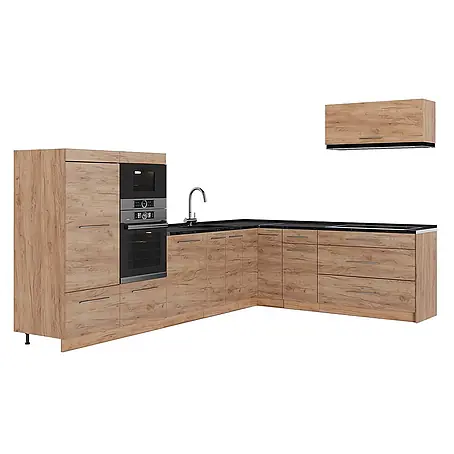 Eckküche Fame-Line 327 cm Goldkraft Eiche Art.-Nr. 64392