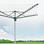 Leifheit Wäschespinne Linomatic 400 Comfort (Länge Wäscheleine: 40 m, Inkl. Bodenhülse zum Einbetonieren)