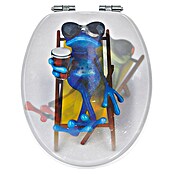 Poseidon Toiletzitting Froggy 3D (Softclose, MDF, Afneembaar, Meerkleurig)