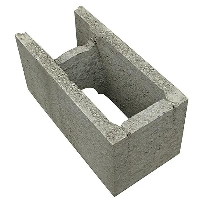 EHL Schalungs-Randstein - 50/25 x 30 x 25 cm - Grauer Hohlblockstein, ideal für Mauerwerksbau. Robuste Bauweise, vielseitig einsetzbar. Perfekt für stabile Konstruktionen.
