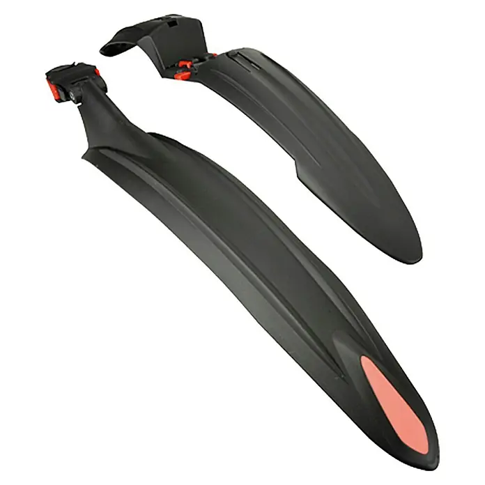Fischer Spritzschutz-Set EVO - Geeignet für: 24 - 26″ Fahrräder - Radschützer-Set für Fahrräder, bestehend aus Vorder- und Hinterradschutzblech, für optimalen Schutz vor Spritzwasser und Schmutz.