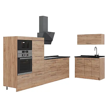 Küchenzeile Fame-Line 380 cm Goldkraft Eiche Art.-Nr. 64096