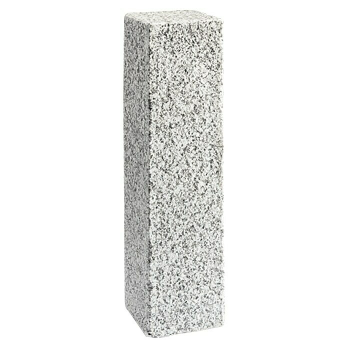 Granit-Palisade G 603 (Grau, 12 x 12 x 50 cm, Geflammt)