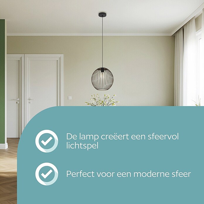 Eglo Hanglamp Almanzora (Zwart, E27) | BAUHAUS
