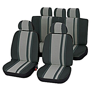 UniTEC Autositz-Bezugs-Set Newline (14 -tlg., Schwarz/Grau, Geeignet für: PKWs)