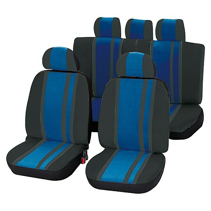 Auto-Fußmatten-Set TEX-41 Schwarz-Blau 4-teilig