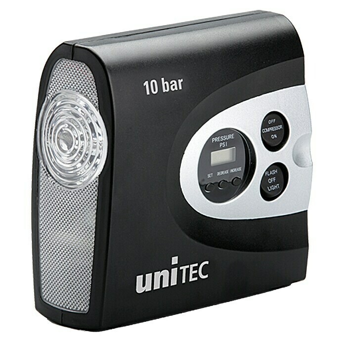 UniTEC Profi Kompressor12V Gleichstrom, 10 bar, 22 l/min Left Side View