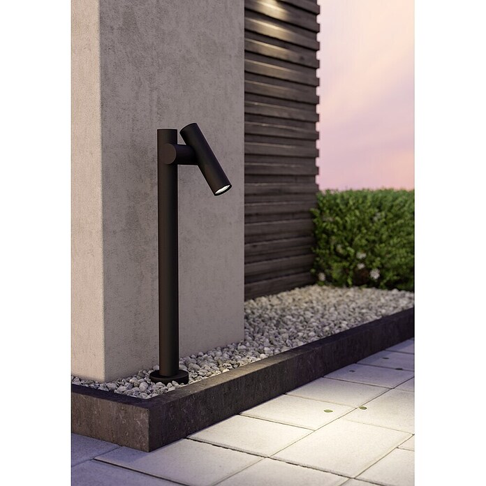 Eglo Sokkellamp voor buiten Fossignano H700 (Kleur behuizing: Zwart, l x b x h: 129 x 159 x 700 mm, Met lichtbron) | BAUHAUS