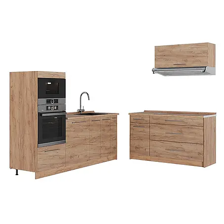 Küchenzeile Fame-Line 340 cm Goldkraft Eiche Art.-Nr. 63898