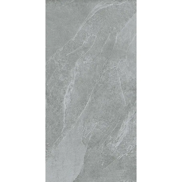 Feinsteinzeugfliese RAVAZZA STONE GREIGE – 60 x 120 cm, Betonoptik, Mat -  - Graue Steintextur mit markanter weißer und hellgrauer Maserung.