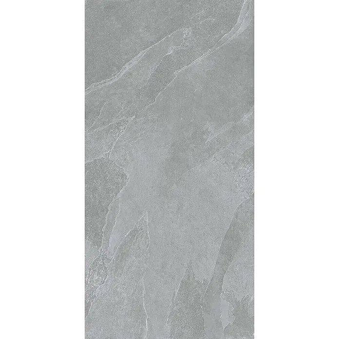 Feinsteinzeugfliese RAVAZZA STONE GREIGE – 60 x 120 cm, Betonoptik, Mat -  - Hellgraue strukturierte Steinplatte mit natürlichen Maserungen.