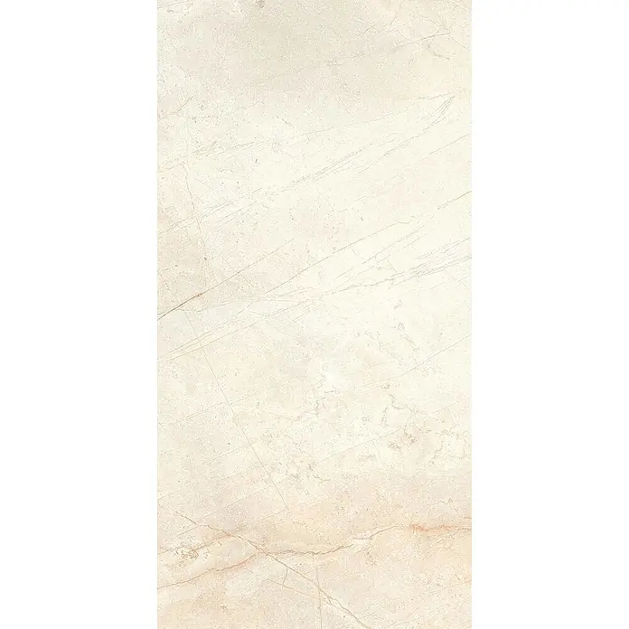 Feinsteinzeugfliese VIVALDI BONE – 60 x 120 cm, Onyxoptik, Brillant -  - Helle beige Marmorfliese mit zarter Creme- und hellbrauner Maserung, ideal für elegante Innenflächen.