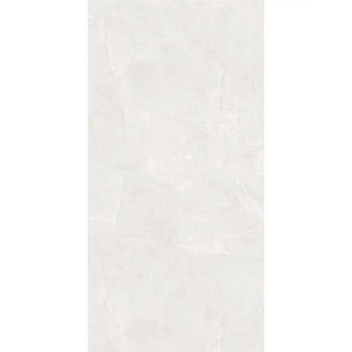 Feinsteinzeugfliese PULPIS MAJESTIC BONE – 60 x 120 cm, Marmoroptik, Mat -  - Helle, graue Marmortextur mit subtilen weißen Äderungen, geeignet für Oberflächen oder Fliesen.