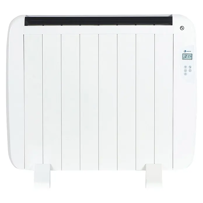 Haverland Emisor térmico - 1.200 W, Blanco, 5,5 x 62,5 x 57,5 cm, Seco - Calefactor eléctrico blanco con pantalla digital (21 grados), botones de control y ventilación superior.