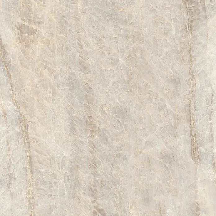 Feinsteinzeugfliese TAJ MAHAL – 120 x 120 cm, Steinoptik, Mat -  - Helle beige Marmorstruktur mit dezenter Maserung.