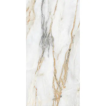 Feinsteinzeugfliese CHINA GOLD – 60 x 120 cm, Marmoroptik, Brillant