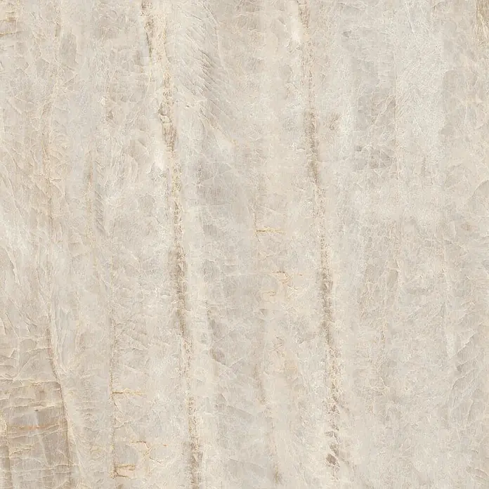 Feinsteinzeugfliese TAJ MAHAL – 120 x 120 cm, Steinoptik, Mat -  - Helle beige Marmortextur mit subtilen, länglichen, wellenförmigen braunen und cremefarbenen Adern, ideal für elegante Oberflächen.