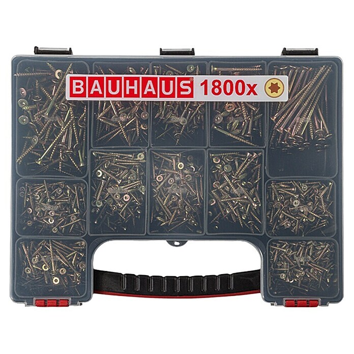 BAUHAUS Assortimentsdoos multifunctionele schroeven (TX voor TORX-aandrijving, 1.800-delig)