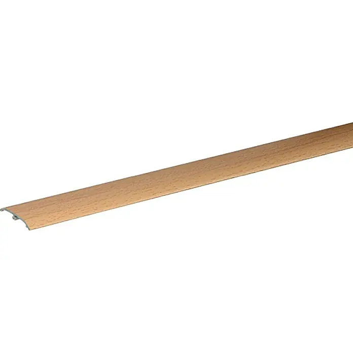 Profiles and more Übergangsprofil DF6 Buche - 0,9 m x 37,5 mm x 5,5 mm, Kleben - Ein hölzerner Übergangsstreifen, ideal zum Verbinden von zwei Bodenflächen. Er zeichnet sich durch seine Holzoptik und robuste Konstruktion aus.