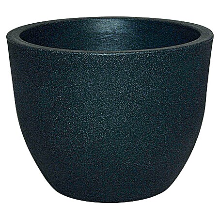 Geli Pflanztopf Rimini (Max. Außendurchmesser: 45 cm, Höhe: 34,5 cm, Kunststoff, Anthrazit)