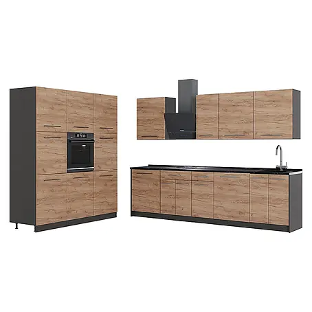 Küchenzeile Fame-Line 460 cm Goldkraft Eiche Art.-Nr. 63845