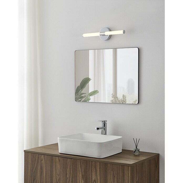 Eglo Led-spiegelverlichting Ramola (7,5 W, l x b x h: 45 x 6,5 x 12 cm, Chroom, Warm wit) | BAUHAUS