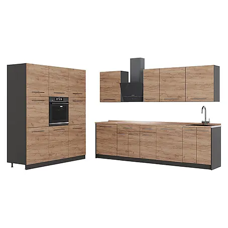 Küchenzeile Fame-Line 460 cm Goldkraft Eiche Art.-Nr. 63846