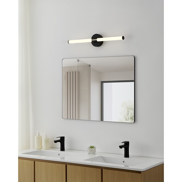 Eglo Led-spiegelverlichting Ramola (Zwart, l x d x h: 600 x 65 x 120 mm) | BAUHAUS
