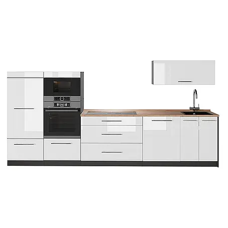 Küchenzeile Fame-Line 340 cm Weiß Hochglanz Art.-Nr. 64495