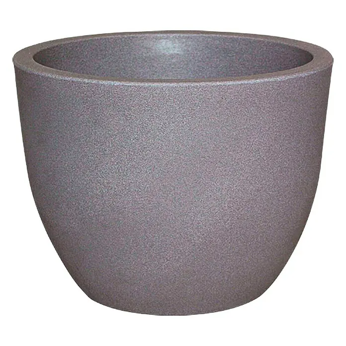 Geli Pflanztopf Rimini - Max. Außendurchmesser: 35 cm, Höhe: 26,5 cm, Kunststoff, Taupe - Grauer, konischer Pflanztopf mit einer leicht rauen Textur. Ideal für Zimmerpflanzen oder den Garten, stilvoll und zeitlos.