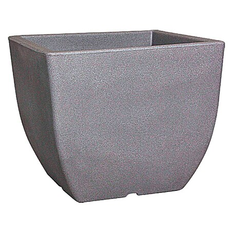 Geli Pflanzkübel eckig Ravenna (Außenmaß (L x B x H): 50 x 50 x 42,5 cm, Kunststoff, Taupe)
