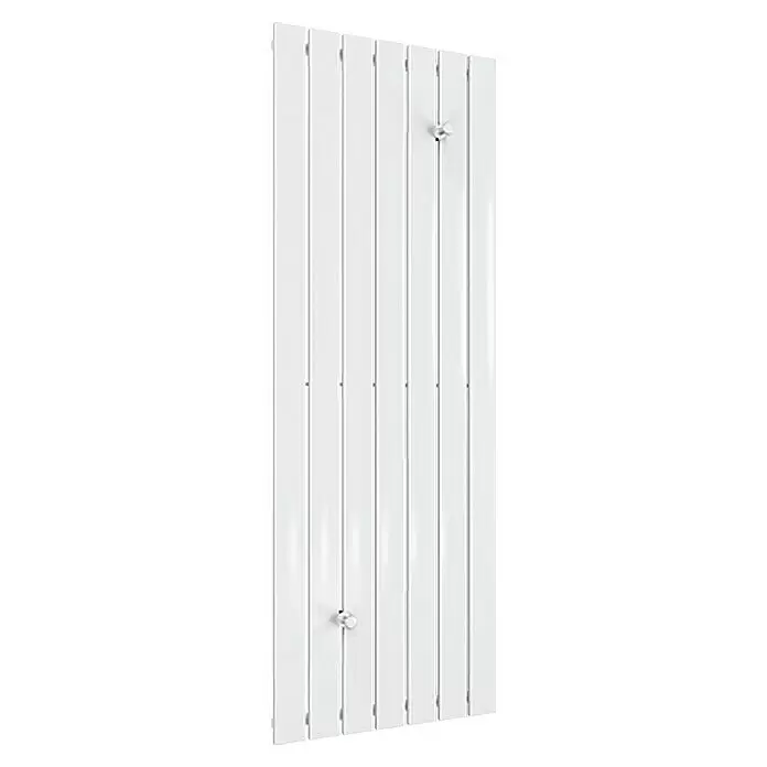 Admiral Radiador de diseño Tokio - An x Al: 55 x 150 cm, Blanco - Radiador plano vertical blanco con múltiples secciones y dos fijaciones plateadas.