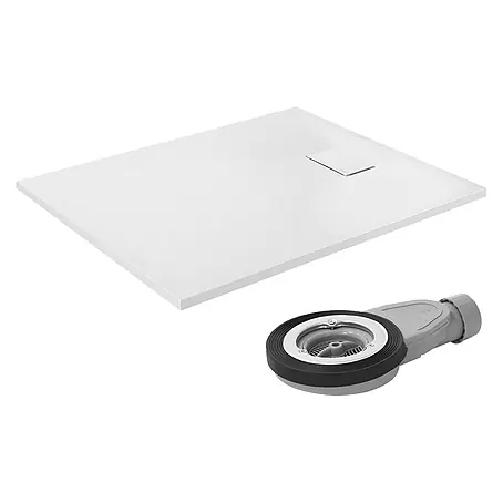 LuxeBath  Duschwannen-Set Rechteckige 120x90 cm mit Siphon ,Weiß H:30 mm ,extra flache