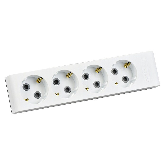 Produžni kabel s utičnicama  (Bijela, Bez prekidača, 4 Kom.) | BAUHAUS