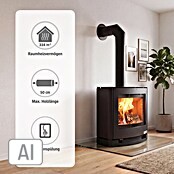Aduro Kaminofen 15-3 (6,5 kW, Raumheizvermögen: 334 m³, Schwarz)