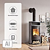 Fireplace Kaminofen Alicante (8,3 kW, Raumheizvermögen: 126 m³, Material Verkleidung: Speckstein, Schwarz) | BAUHAUS