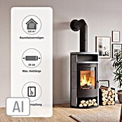 Fireplace Kaminofen Alicante (8,3 kW, Raumheizvermögen: 126 m³, Material Verkleidung: Speckstein, Schwarz) | BAUHAUS