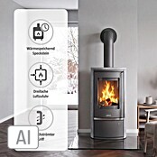 Justus Kaminofen Reno R (6 kW, Raumheizvermögen: 124 m³, Verkleidung: Speckstein, Gussgrau)