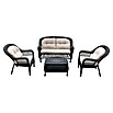 Sunfun Conjunto de muebles Savannah (4 piezas, Marrón oscuro)