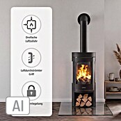 Justus Kaminofen Mino Trios 2.0 (5 kW, Raumheizvermögen: 88 m³, Material Abdeckung: Stahl, Schwarz)