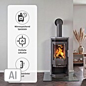Justus Kaminofen Usedom 5 II (5 kW, Raumheizvermögen: 88 m³, Verkleidung: Speckstein, Gussgrau)