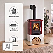 Justus Kachelkamin Bavaria (7 kW, Raumheizvermögen: 144 m³, Verkleidung: Keramik, Bordeaux)